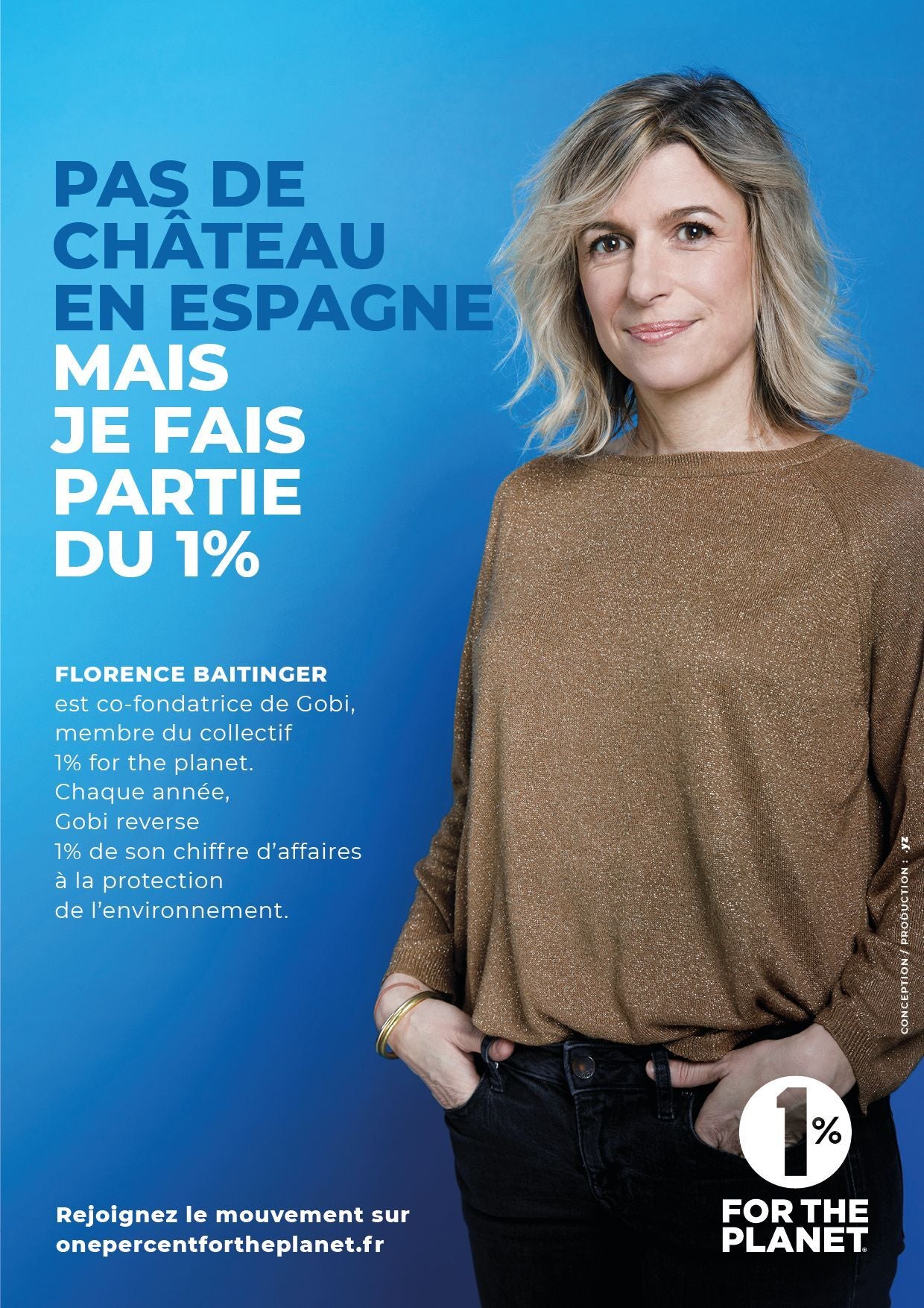 Florence Baitinger, campagne 1% pour la Planète