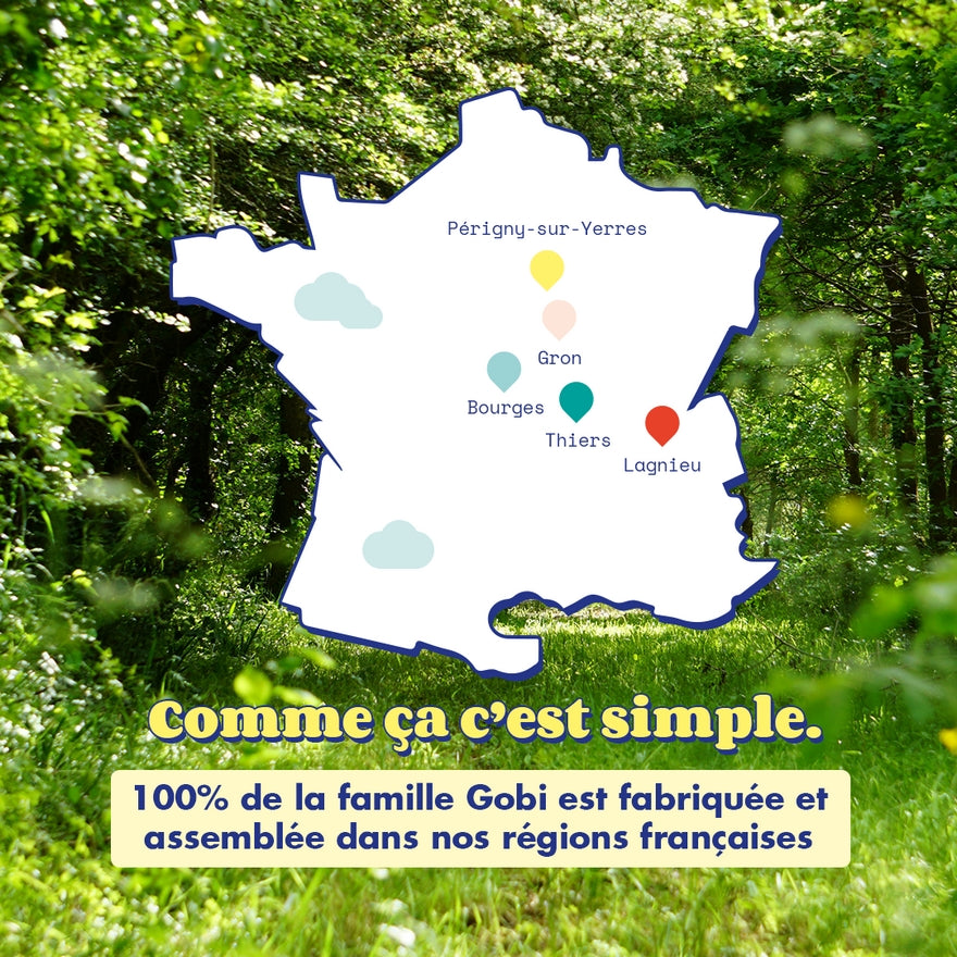 Carte des usines de fabrication des gourdes Gobi