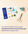 cartes à découper pour personnaliser les gourdes Gobi